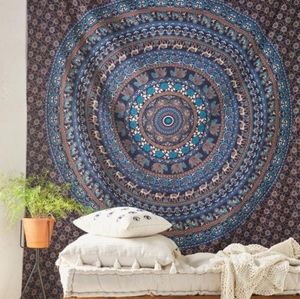 Urban Outfitters Magical Thinking Turquoise Elephant Medallion Tapestry